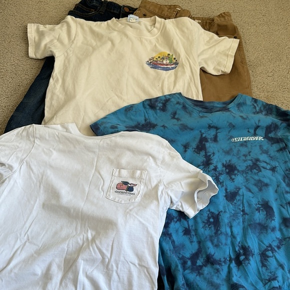Boys size 12 lot of jeans and t shirts vineyard vines, quicksilver, crazy shirt - Picture 3 of 12
